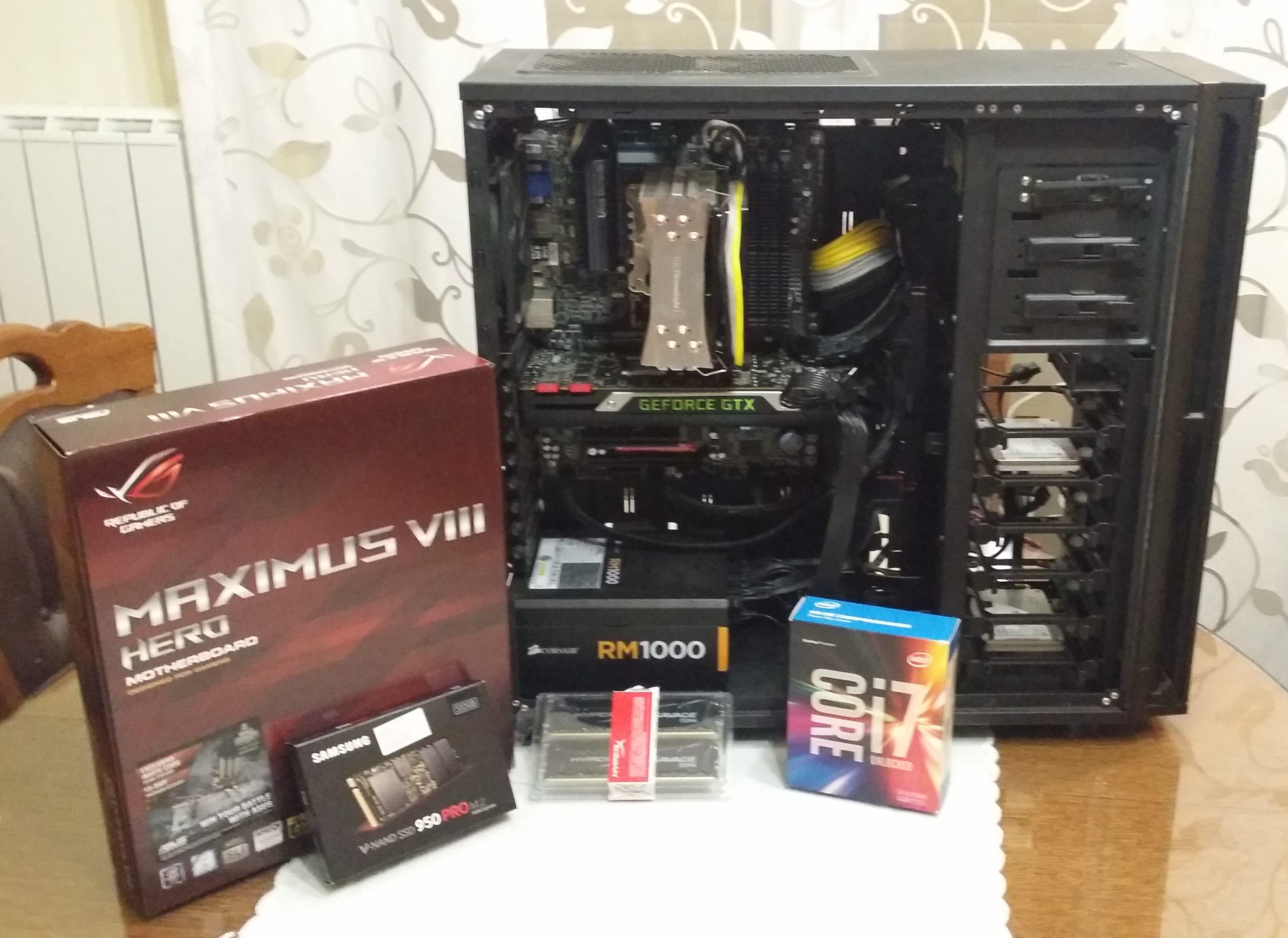 5th main PC. z170, it 6700K, Nvidia TITAN x, Samsung PRO 950 NVMe, ASUS ROG